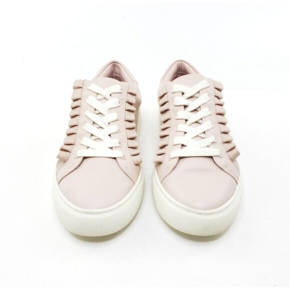 Tory Burch Tory Sport Ruffle Sneaker Pink Leather Womens US 7 - Picture 3 of 9